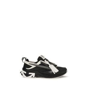 Off-White Black Polyester Athletic Men's Sneakers